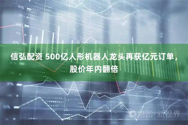 信弘配资 500亿人形机器人龙头再获亿元订单，股价年内翻倍