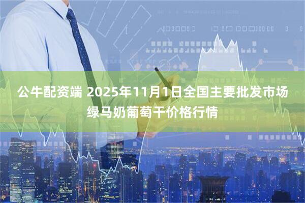 公牛配资端 2025年11月1日全国主要批发市场绿马奶葡萄干价格行情