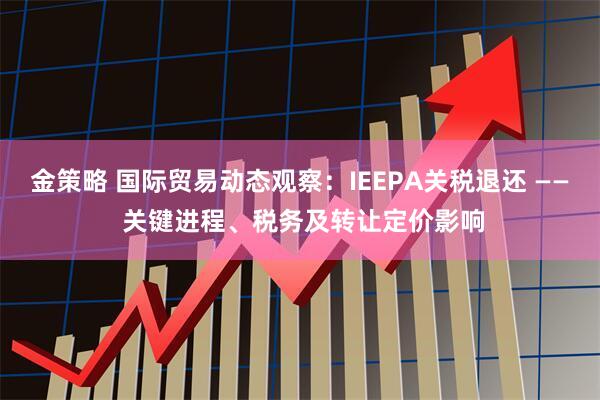 金策略 国际贸易动态观察：IEEPA关税退还 —— 关键进程、税务及转让定价影响